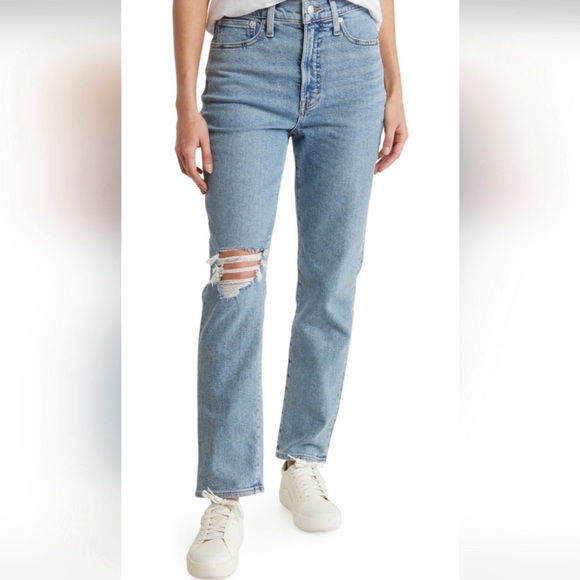 Madewell The Perfect Vintage Ripped High Waist Jeans - Size 28 - Picture 1 of 4